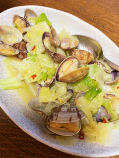 春キャベツとあさりの炒め物-レシピのメイン写真