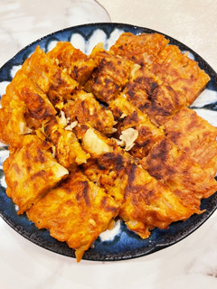 すき焼きの後のうどんキムチーズチヂミ-レシピのメイン写真