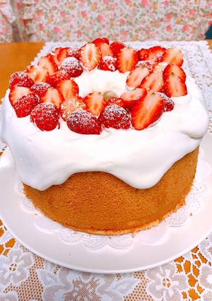 初のシフォンケーキ♡覚書&記録です♡-レシピのメイン写真