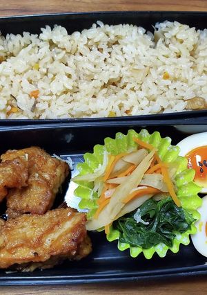 ニンニク醤油唐揚げ弁当(おやじのお弁当)-レシピのメイン写真