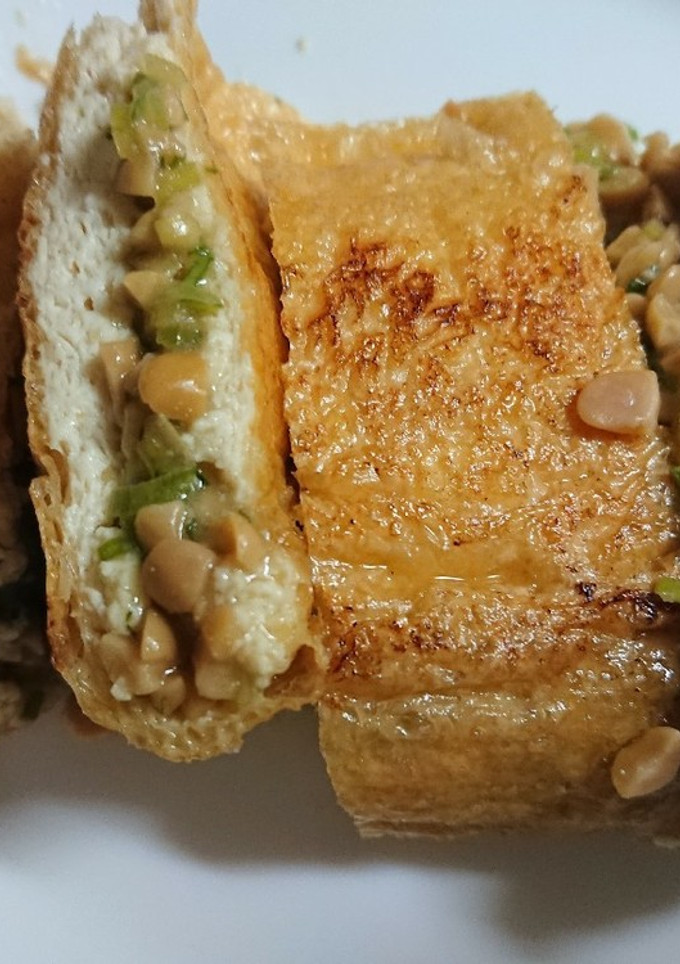 油揚げとネギ味噌納豆で簡単おつまみ-レシピのメイン写真