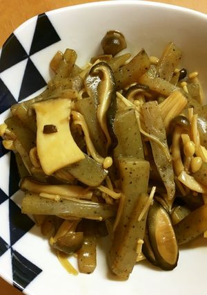 【腸活】きのこと蒟蒻の炒め煮【簡単】-レシピのメイン写真