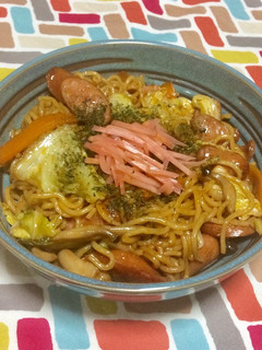 超簡単☆濃厚!からしマヨネーズ焼きそば♫-レシピのメイン写真