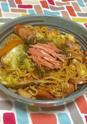 超簡単☆濃厚!からしマヨネーズ焼きそば♫-レシピのメイン写真