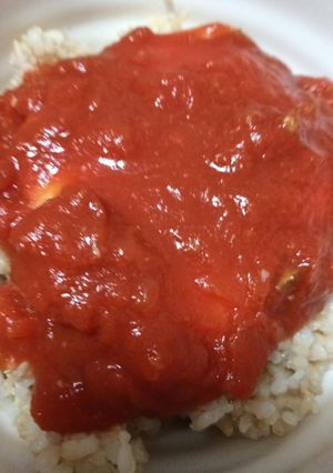 アラビアータソースたっぷり！目玉焼き丼！-レシピのメイン写真
