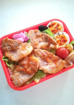 ポークケチャップ高校生のお弁当4/23-レシピのメイン写真