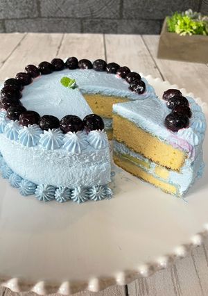 幸せのリナブルーケーキ米粉のジェノワーズ-レシピのメイン写真