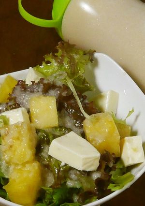市販のごましゃぶ＋新玉葱＝ドレッシング　-レシピのメイン写真