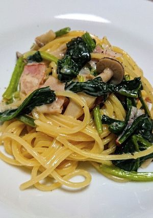 簡単ランチ！ほうれん草のクリームパスタ-レシピのメイン写真