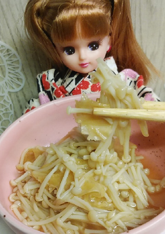 リカちゃん♡えのきと湯葉の梅酒白煮浸し-レシピのメイン写真