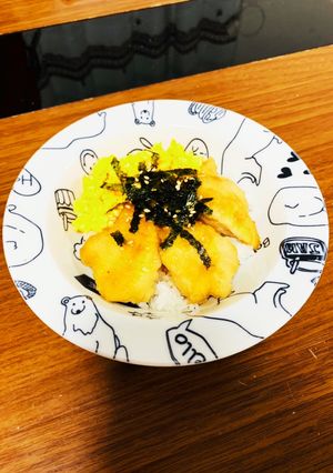 鶏肉の甘辛焼きと炒り卵の丼♡-レシピのメイン写真