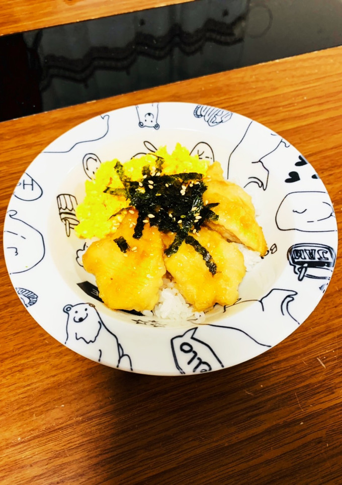 鶏肉の甘辛焼きと炒り卵の丼♡-レシピのメイン写真