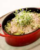 春キャベツとひき肉の重ね蒸し
