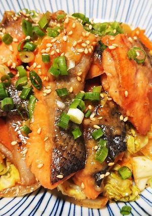 鮭の塩麹味噌ちゃんちゃん風-レシピのメイン写真