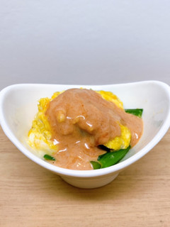 副菜・玉子と小松菜カレーオーロラソース-レシピのメイン写真