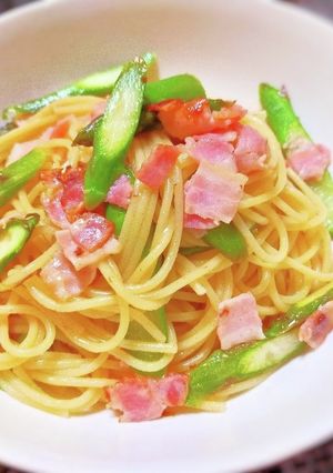アスパラとベーコンの和風パスタ-レシピのメイン写真
