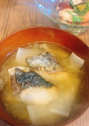 焼き鰆と平茸の味噌汁-レシピのメイン写真