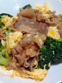 ブロッコリーと牛肉の卵炒め-レシピのメイン写真