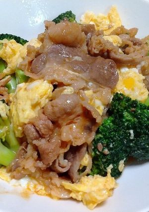 ブロッコリーと牛肉の卵炒め-レシピのメイン写真