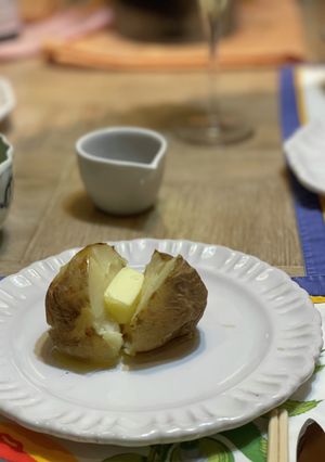 簡単♡暖炉で焼くじゃがいも-レシピのメイン写真