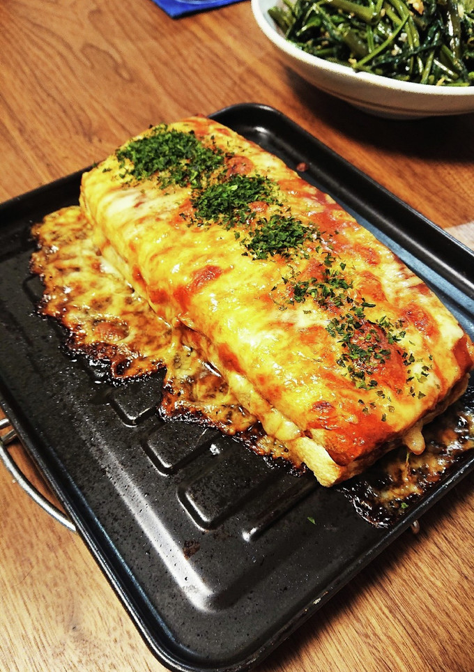 栃尾揚げのお好み焼き風-レシピのメイン写真