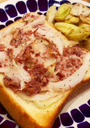 コンビーフオニオントースト〜何食べ#44-レシピのメイン写真