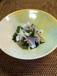 コハダ、わかめ、新玉ねぎ、茗荷の酢の物-レシピのメイン写真