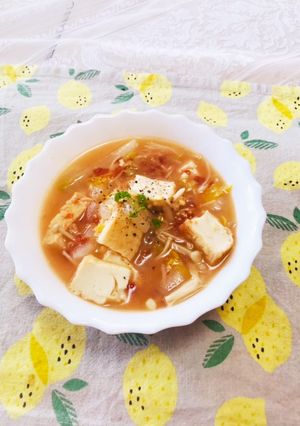 具沢山☆厚揚げと野菜のトマトスープ-レシピのメイン写真