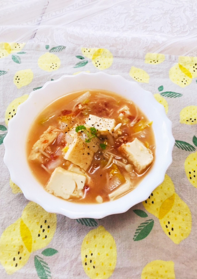 具沢山☆厚揚げと野菜のトマトスープ-レシピのメイン写真