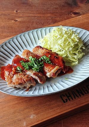 チキンソテー★ガーリックケチャップソース-レシピのメイン写真
