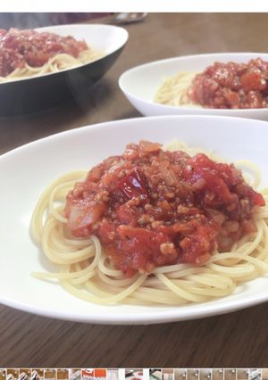 簡単トマトパスタ-レシピのメイン写真