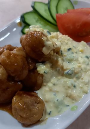 簡単☆豚こまの照り焼きwithタルタル-レシピのメイン写真