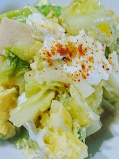 春キャベツと高野豆腐の卵とじ-レシピのメイン写真