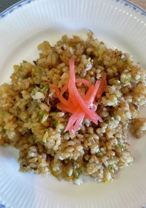 ネギが美味しい焼豚の煮汁で玄米チャーハン-レシピのメイン写真