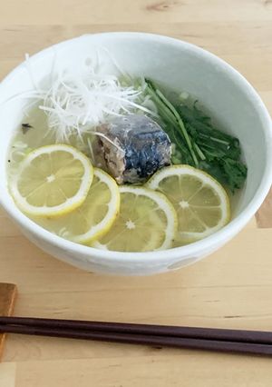 ラ王で作る鯖缶レモン塩ラーメン-レシピのメイン写真