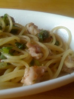 鶏と葱のオイルパスタ 塩味-レシピのメイン写真
