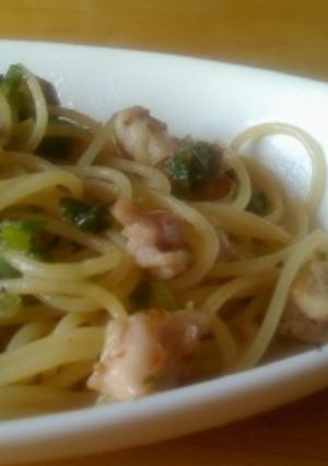 鶏と葱のオイルパスタ　塩味-レシピのメイン写真