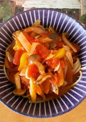 イタリアきのこトマトソーススパゲティ-レシピのメイン写真