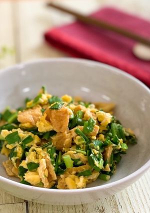 薄揚げとニラと卵の炒め物-レシピのメイン写真