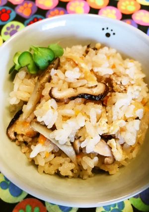 炊飯器にお任せ●ひき肉の五目炊き込みご飯-レシピのメイン写真