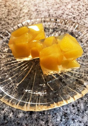 桃寒天-レシピのメイン写真