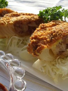 オニオンリングの肉詰めフライ-レシピのメイン写真