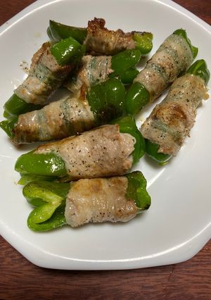 ピーマンのぐるぐる巻き-レシピのメイン写真