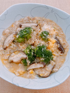 ☆オートミール鶏胸肉ブロッコリー卵雑炊☆-レシピのメイン写真