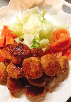 たけのこの肉団子。(固いたけのこ消費)-レシピのメイン写真