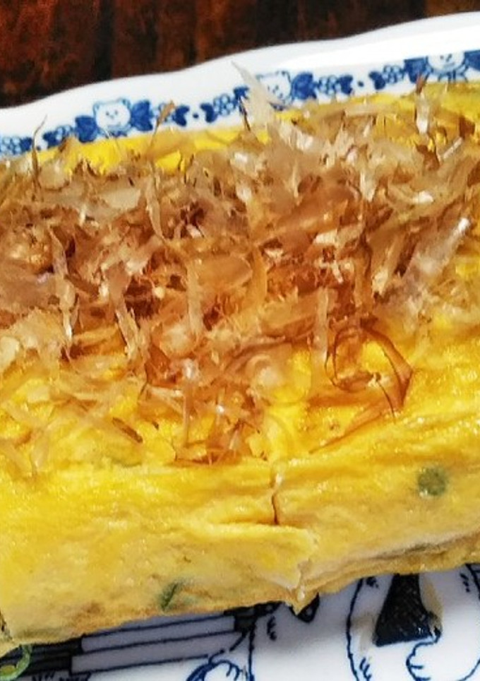 卵焼き （ネギ入り かつお節のせ）-レシピのメイン写真