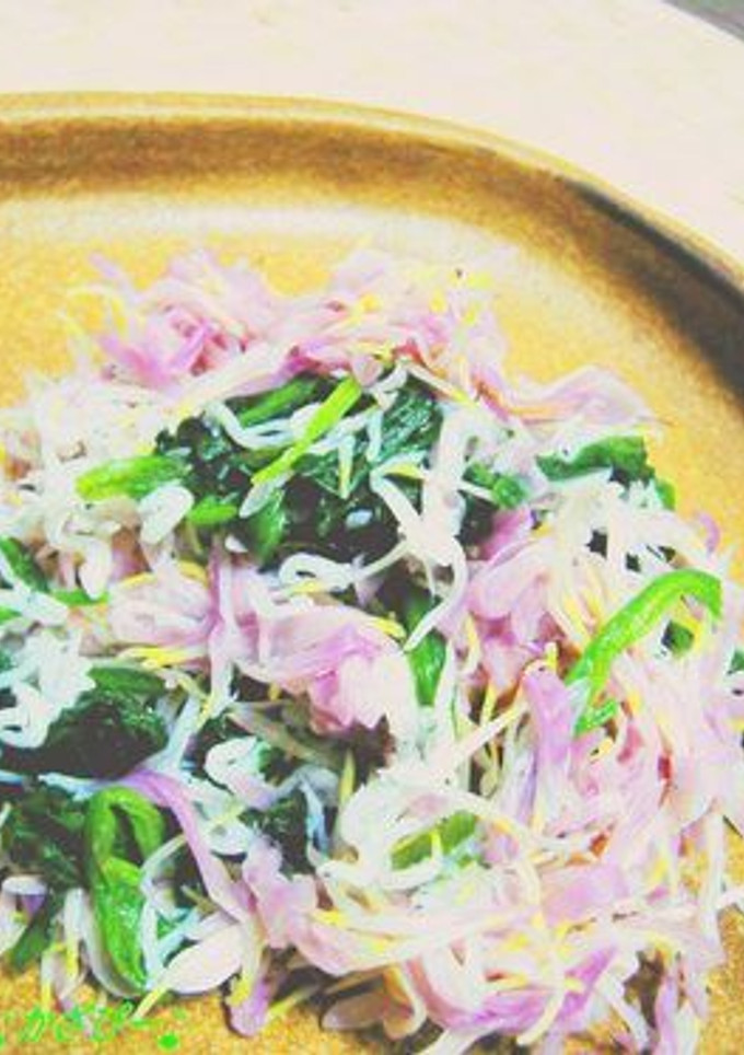 優雅に・・・菊とほうれん草の和えもの-レシピのメイン写真