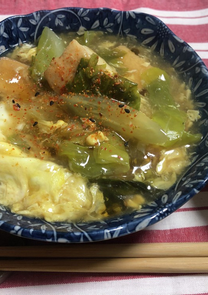 春キャベツと厚揚げの煮物-レシピのメイン写真