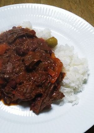 キューバ料理ロパビエハ（牛肉のトマト煮）-レシピのメイン写真