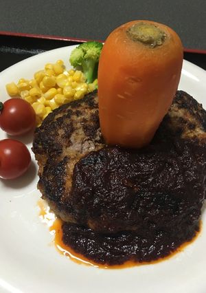 人参ぶっさしハンバーグ-レシピのメイン写真